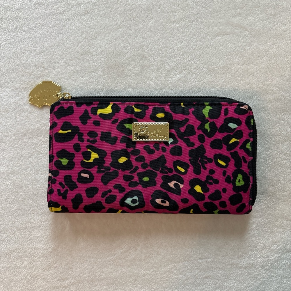 Luv Betsey by Betsey Johnson Pink Cheetah Print Wallet 8"